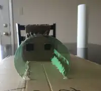 This design uses two smaller fans rather than one large one.