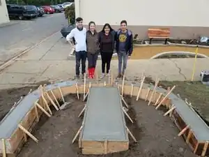 human sundial A student powered sundial in the center of campus.