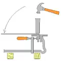 Bending metal sheet using a clamp