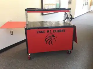 Concession Cart A concession cart for Zane Middle School students to use during snacktime.