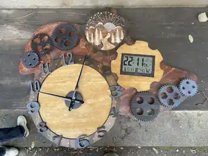 Big clock a high-visibility clock that represents the character of the makerspace.