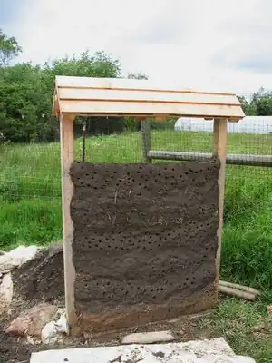 AEF informational kiosk An earthen informational kiosk