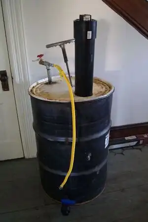 Backyard Biodigester A biodigester converting organic waste to a fuel source