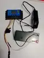 Electrical components wired to charge controller