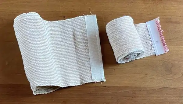 Self adherent elastic bandage aka Ace bandage