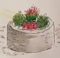 A drawn prototype of the planter