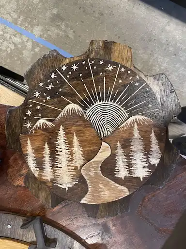 Dremel art for final clock design.