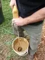 mixing slurry with drill and paddle attachment