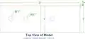 AutoCAD of Top View of Model