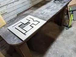 The Peg Maze just after being routed