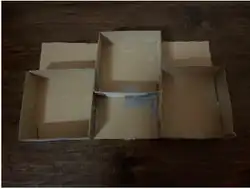 Initial prototyped design for the frame of the magnetism exhibit.