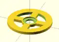 File:Seed Drill Spring Support and Drill Guide.scad
