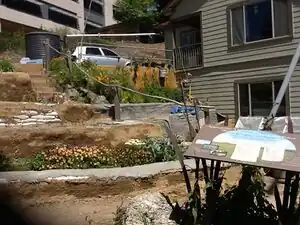 CCAT earthbag garden terrace An earthbag terrace at CCAT