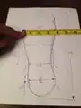 Tracing the ball of your foot.