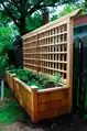 Trellis with raised garden bed