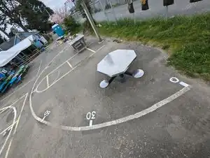 Left side of finished protractor design