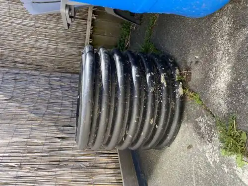 We had considered using two of these corrugated barrels in a row, for the tube but they ended up being way too narrow to crawl through.