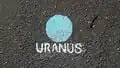 Uranus, the planet in the Solar System with vertical rings in the Solar System.