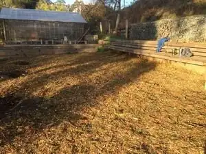 Garden teaching area Upgrading the pirate themed agricultural area replete with gabions, rope, and a ship wheel to include safe, less muddy, seating for 35.