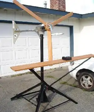 CCAT interpretive wind turbine display Demonstration wind turbine