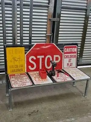 Upcycled Bench Upcycled benches used to showcase aesthetically pleasing outdoor seating