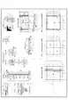Computer lab and library floor plan, structural sections, structural details drawings (in Spanish).
