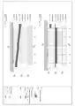 Module B front and back elevation drawings (in Spanish).